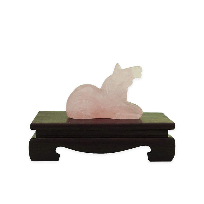 Rose Quartz Horse w/ Stand