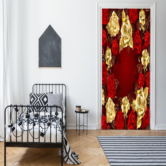 DoorFoto Door Cover Roses Everywhere