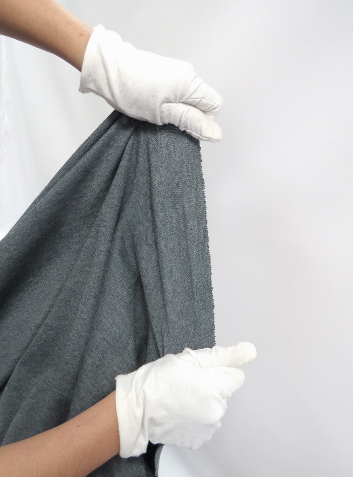Rust Heavy Interlock Poly Cotton Fabric.