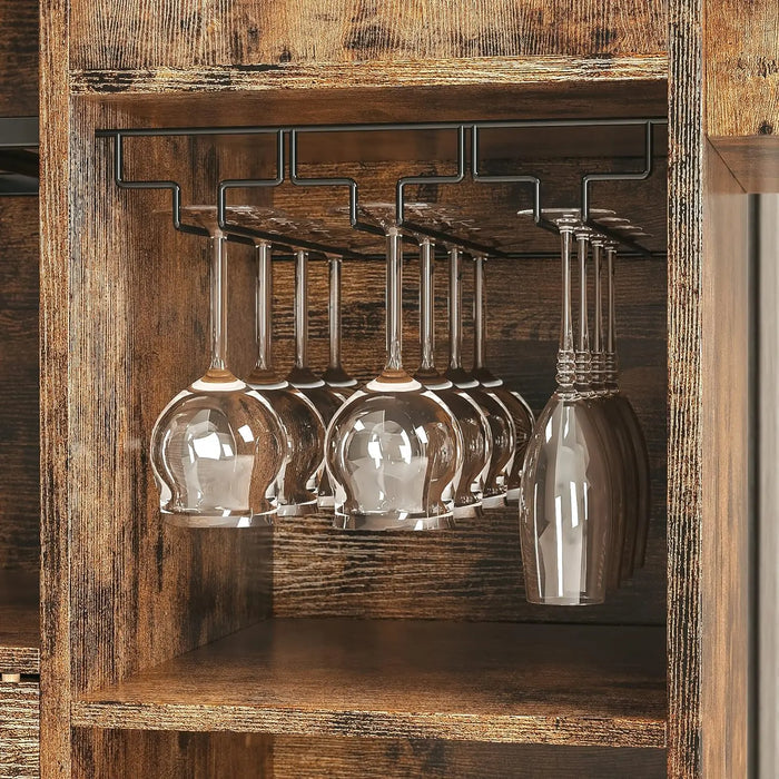 Rustic Rolling Drop Leaf Kitchen Island Cart Canva Home