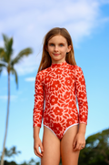 Salt + Sea Kids Lililehua L/S One Piece Swim