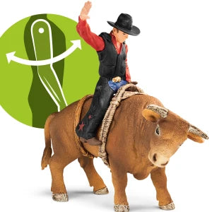 Schleich Cowboy w/ Bull 4 Pce