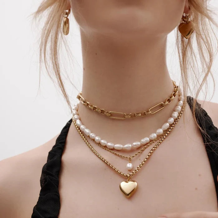 Silk & Steel Bisous Necklace - Gold Arriving September Hyde Boutique