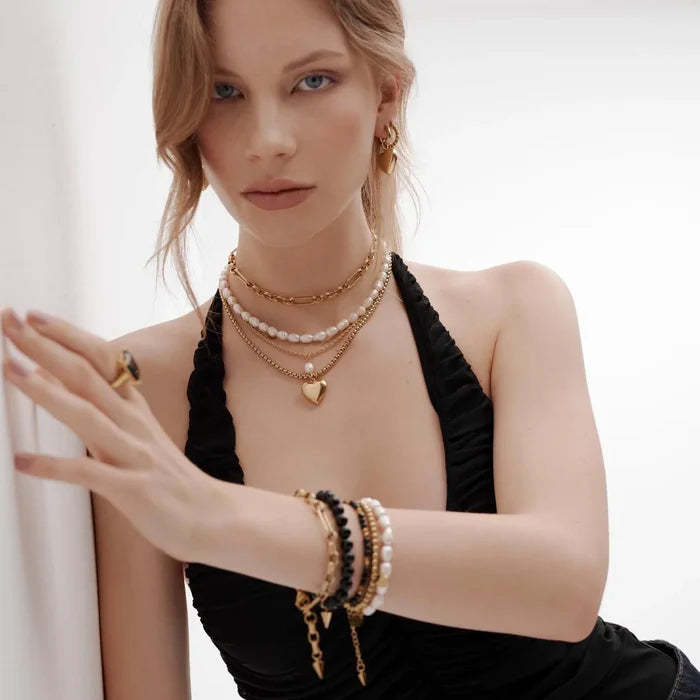 Silk & Steel Bisous Necklace - Gold Arriving September Hyde Boutique