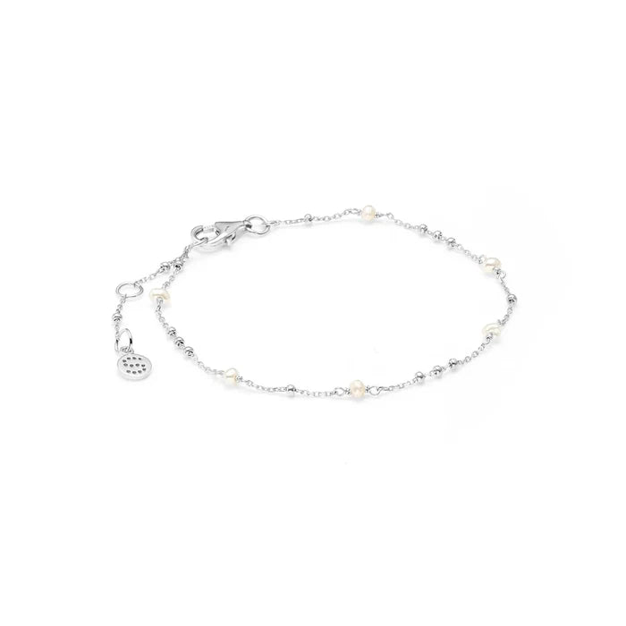Silk & Steel Dotty Pearl Bracelet - Pearl/Silver Apparel > Women > Accessories > Jewellery > Necklaces > Silk & Steel Hyde Boutique