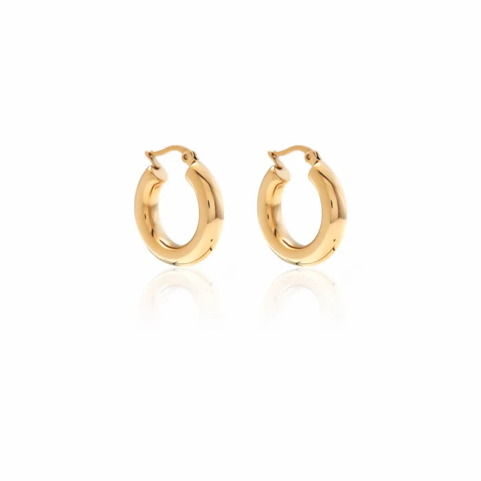 Silk & Steel Halo Hoop Earrings Medium - Gold Accessories > Women > Jewellery > Earrings > Hoops > Silk & Steel Hyde Boutique