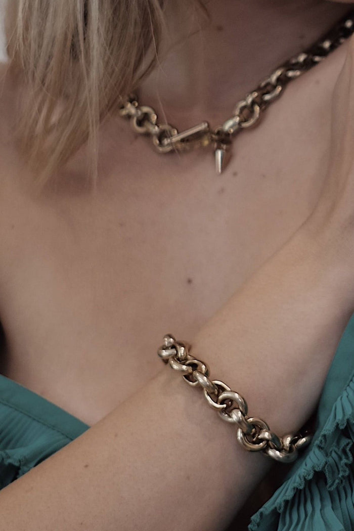 Silk & Steel Heirloom Bracelet - Gold Hyde Boutique