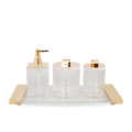 The Sky Collection features durable acrylic with gold accents.