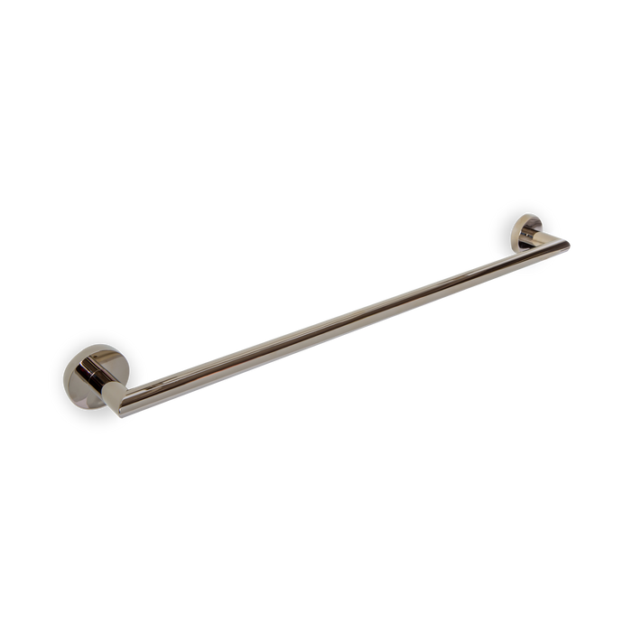A cylindrical towel bar available in 18" or 24" lengths.