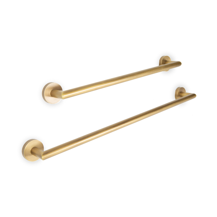 A cylindrical towel bar available in 18" or 24" lengths.