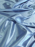 Solid Medium Weight Shiny Satin Fabric / Periwinkle / Sold By The Yard