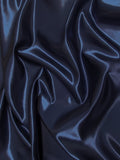 Solid Shiny Bridal Satin Fabric / Navy / Sold By The Yard