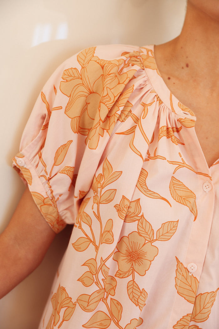 Piyama Sophie Sleep Set - Cotton Modal - Romantic Floral Peach — view 7