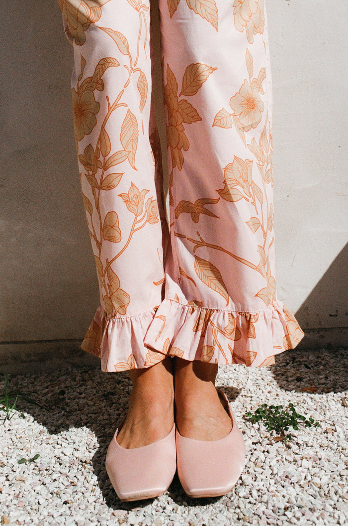 Piyama Sophie Sleep Set - Pants - Cotton Modal - Romantic Floral Peach — view 8