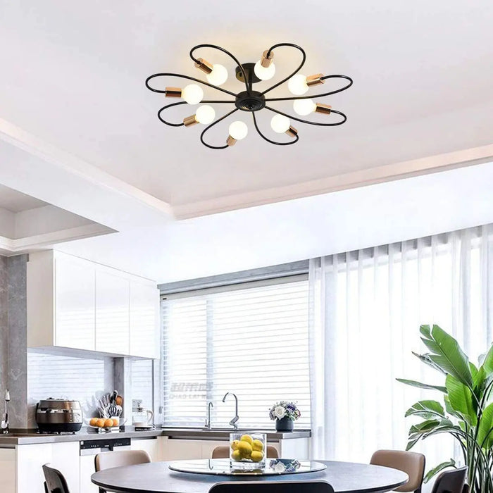 Spiral Sputnik Dining Room Chandelier Canva Home