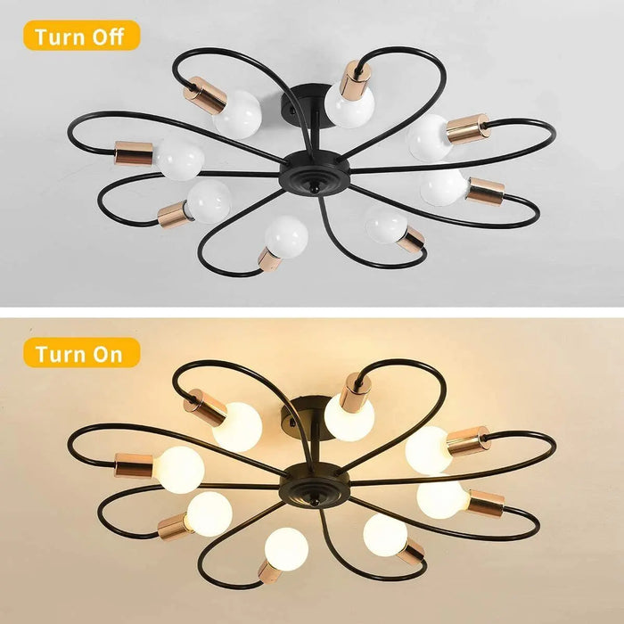 Spiral Sputnik Dining Room Chandelier Canva Home