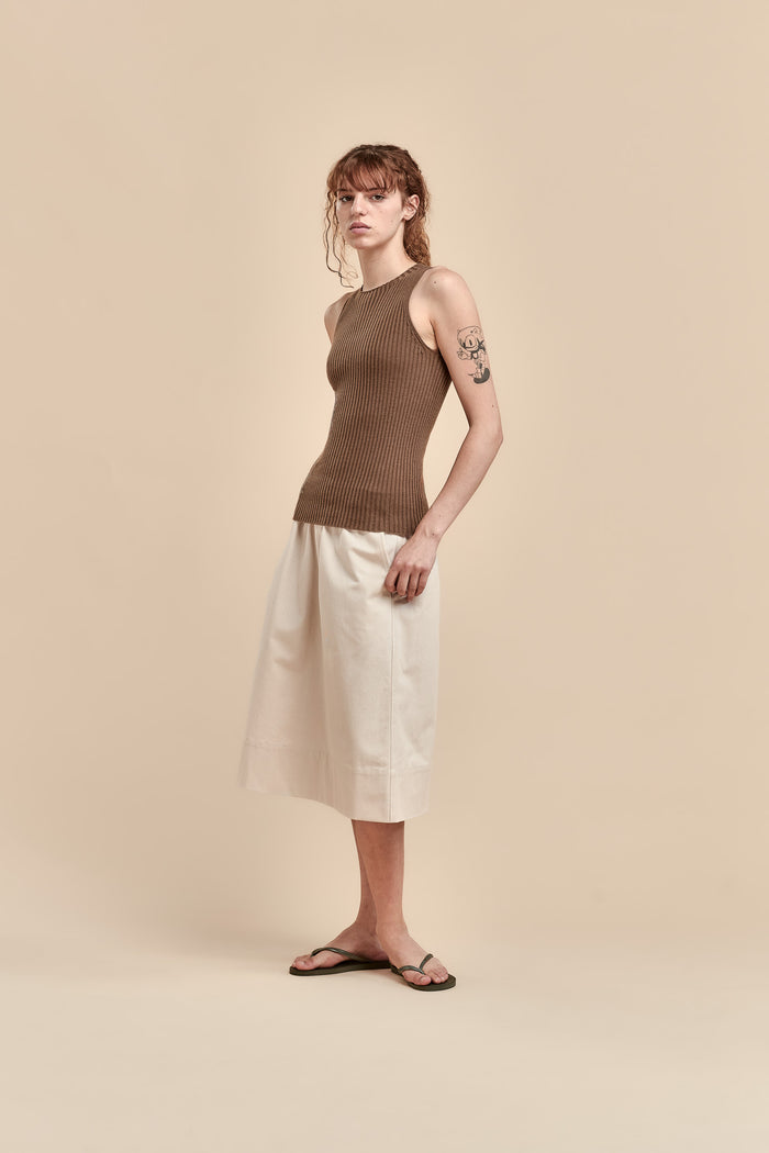 Standard Issue Merino Rib Crew Tank - Truffle Hyde Boutique