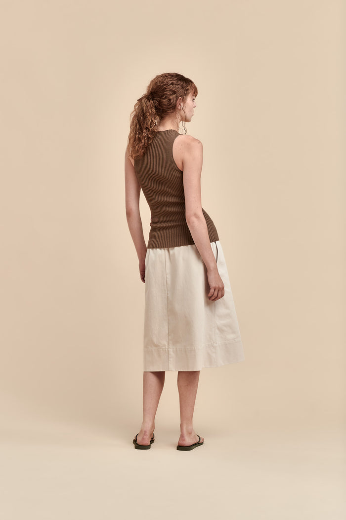 Standard Issue Merino Rib V Neck Tank - Truffle Hyde Boutique