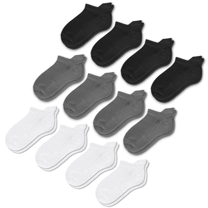 Viasox Starter Ankle Socks Bundle 12-Pack front view