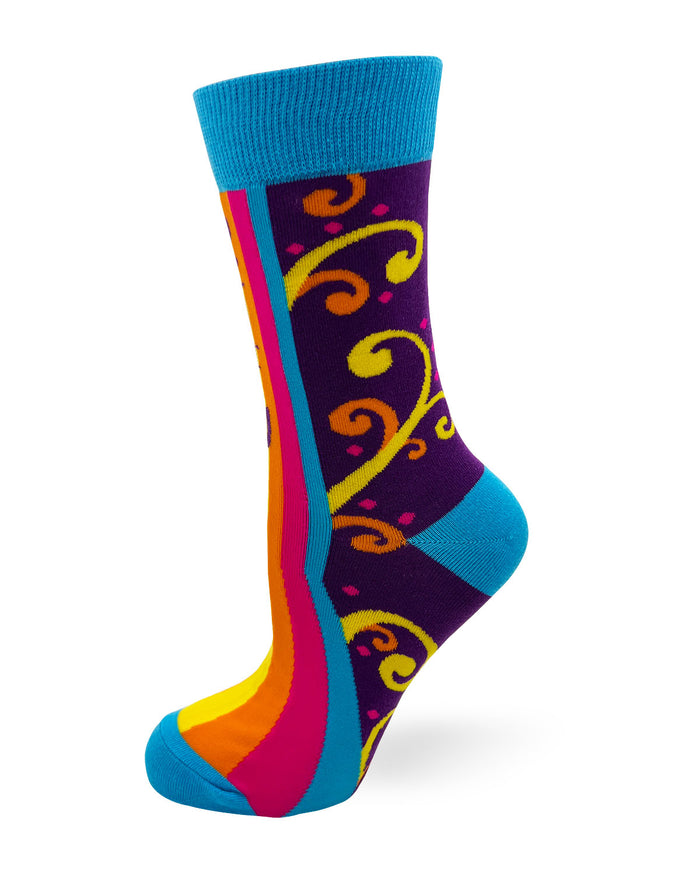 Retro colors Fabdaz ladies socks