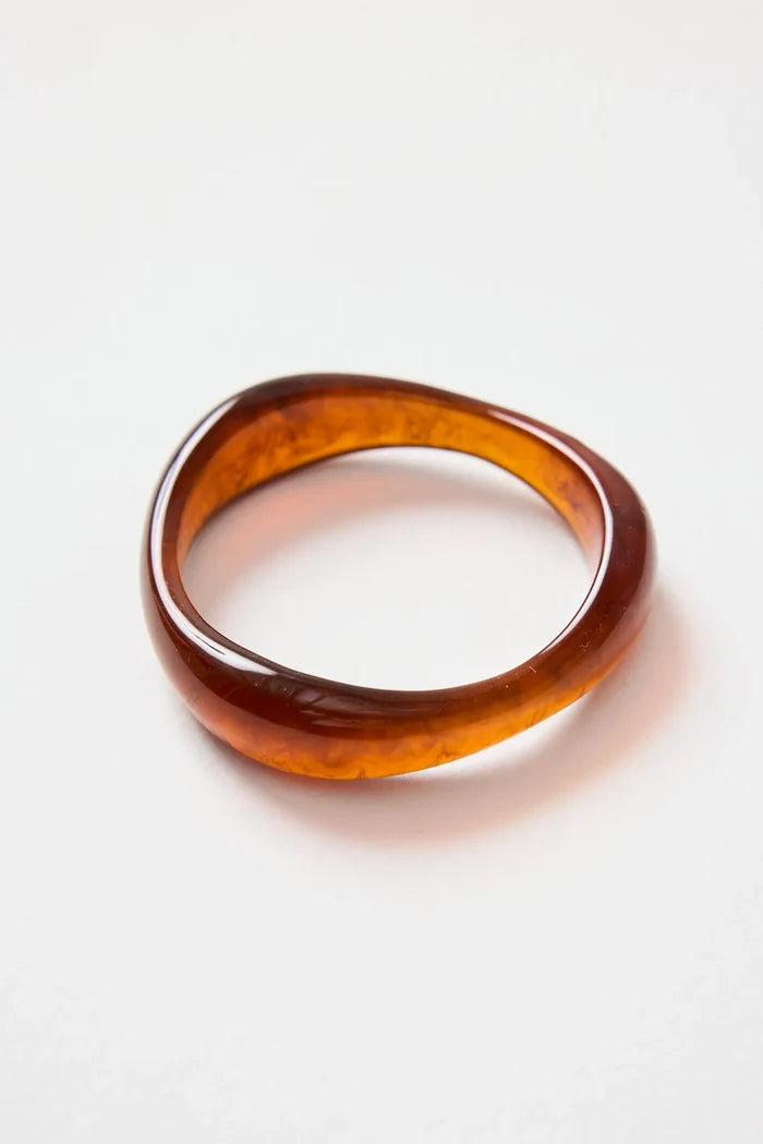 Stories Be Told Brown Resin Bangle Hyde Boutique