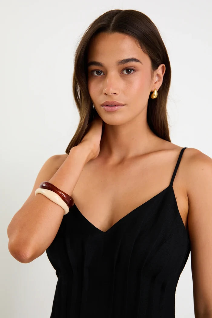 Stories Be Told Brown Resin Bangle Hyde Boutique