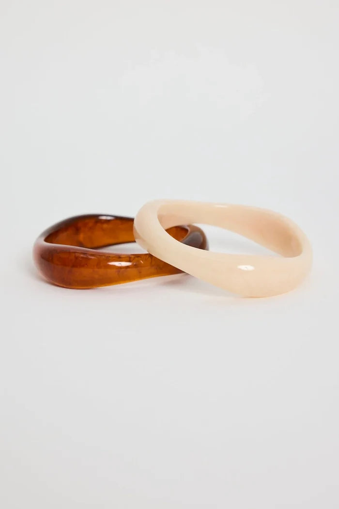 Stories Be Told Brown Resin Bangle Hyde Boutique