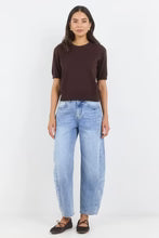 Stories Be Told Edition Crewneck Cashmere Blend Knit Tee - Chocolate Hyde Boutique