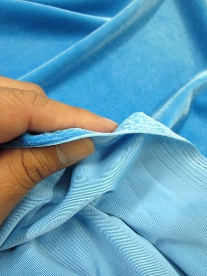 Stretch Velvet Velour Spandex 360 Grams Costume Fabric / Sage / Sold By The Yard