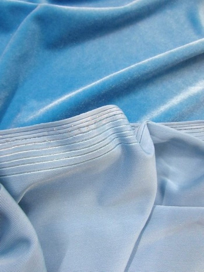 Stretch Velvet Velour Spandex 360 Grams Costume Fabric / Sage / Sold By The Yard