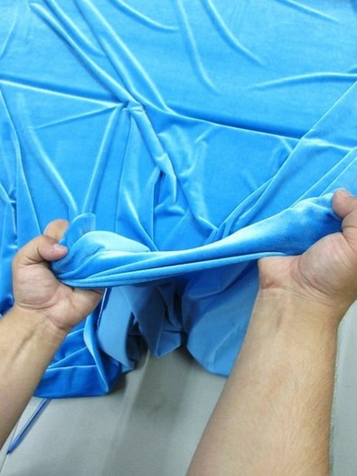 Stretch Velvet Velour Spandex 360 Grams Costume Fabric / Sage / Sold By The Yard