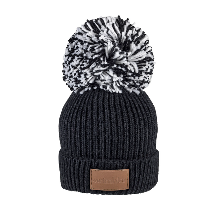 Swimbler 'Black Ice' Waterproof Bobble Hat