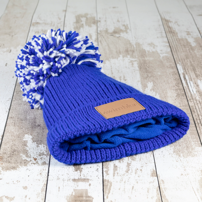 Swimbler 'Blue Lagoon' Waterproof Bobble Hat