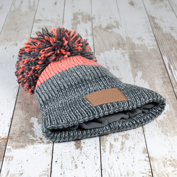 Swimbler 'Peach Aboo' Waterproof Bobble Hat