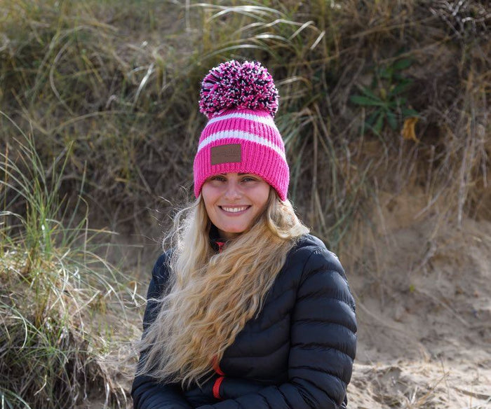 Swimbler 'Raspberry Cupcake' Waterproof Bobble Hat