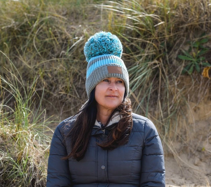 Swimbler 'Sea Mist' Waterproof Bobble Hat