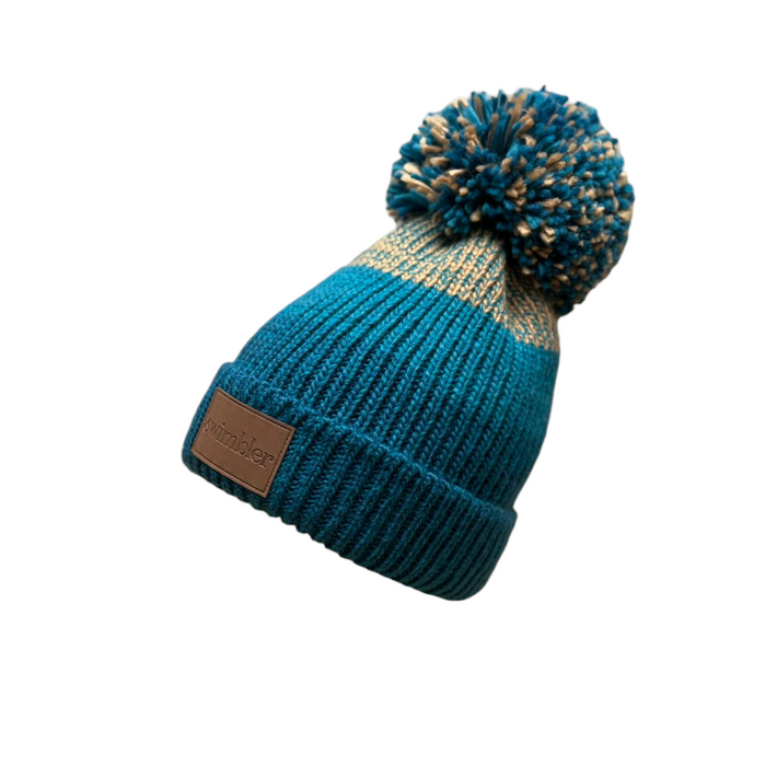 Swimbler ‘Teal or No Teal’ Waterproof Bobble Hat