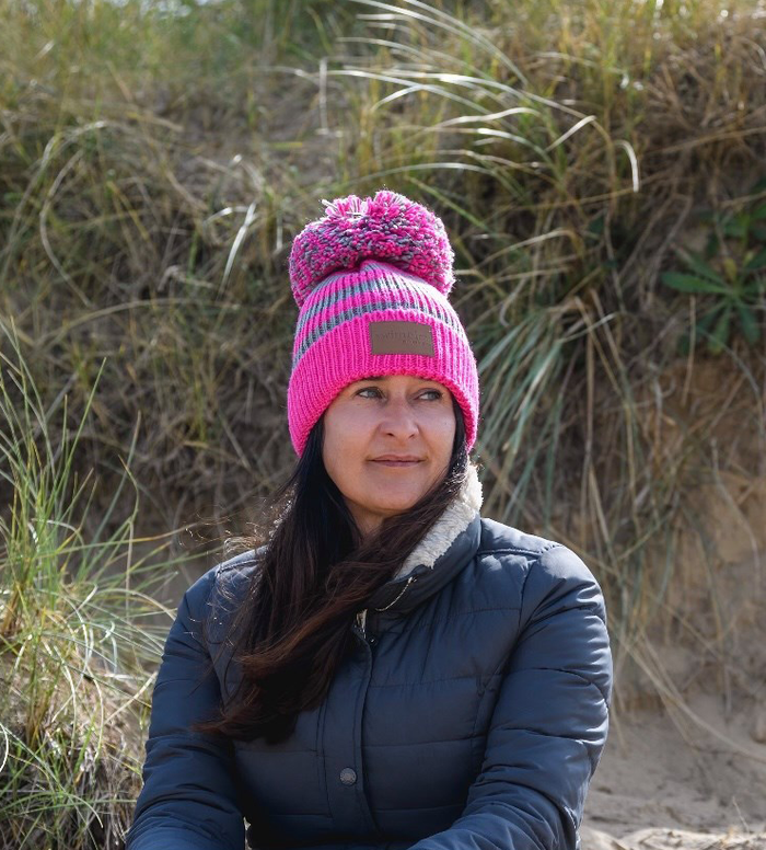 Swimbler 'The Pink Fizz' Waterproof Bobble Hat