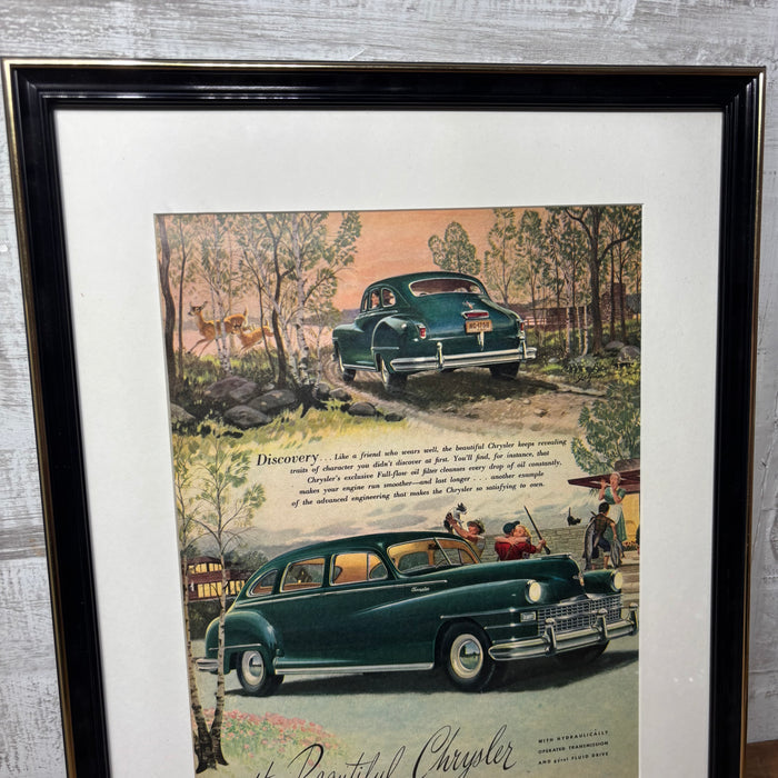 "The Beautiful Chrysler" Framed Vintage Magazine Art