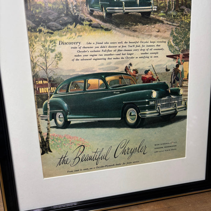 "The Beautiful Chrysler" Framed Vintage Magazine Art