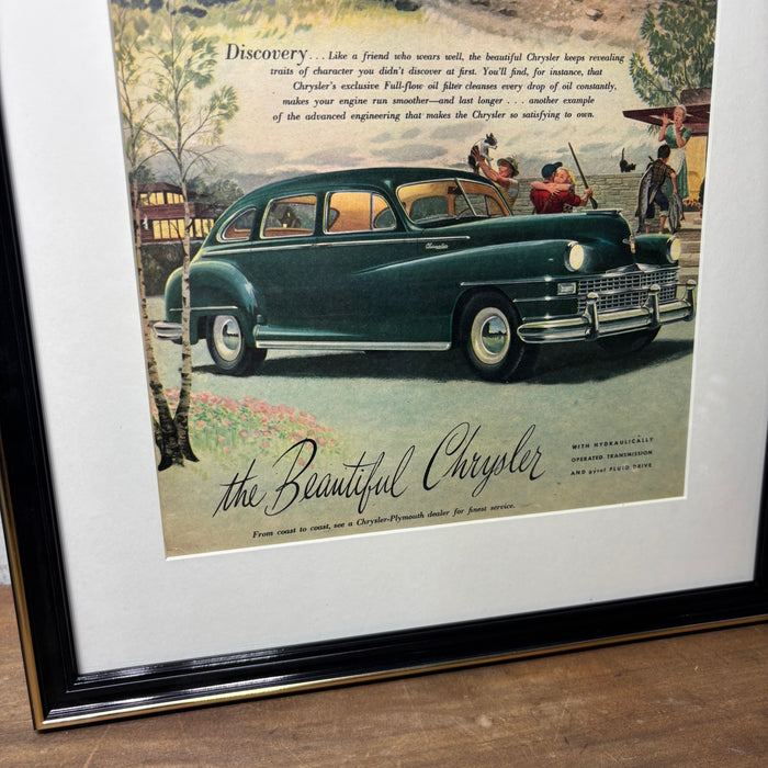"The Beautiful Chrysler" Framed Vintage Magazine Art