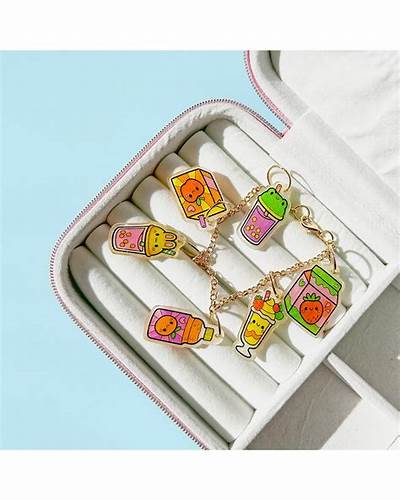 Tiger Tribe Shrinkorama Charm Bracelet - Kawaii Drinks