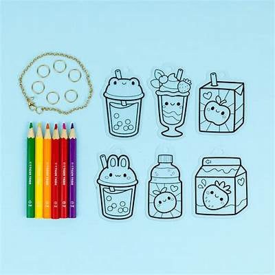 Tiger Tribe Shrinkorama Charm Bracelet - Kawaii Drinks
