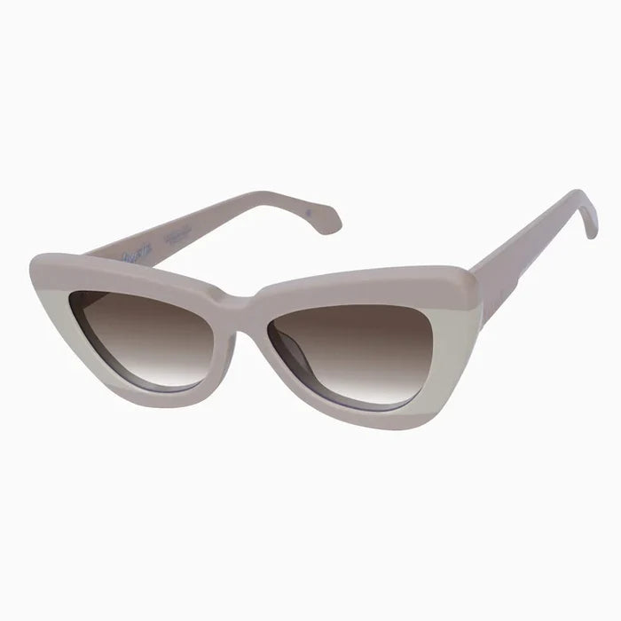 Valley Eyewear Lafayette - Light Tan Biege Splice w. Rose Gold Metal / Brown Gradient Lens Accessories > Accessories > Sunglasses > Cat-Eye Sunglasses > Valley Eyewear Hyde Boutique