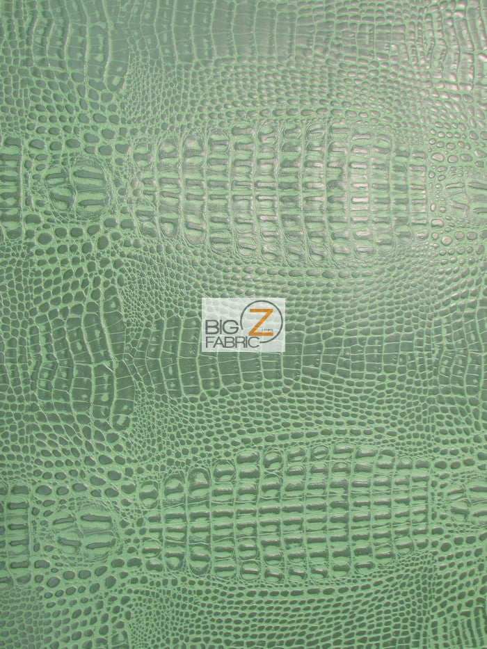 Venom Green Crocodile Marine Vinyl Fabric / Sold By The Yard