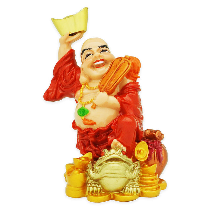 Victory Red Robe Laughing Buddha w/ Money Frog