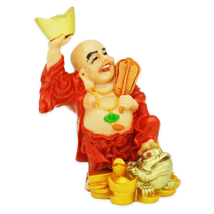Victory Red Robe Laughing Buddha w/ Money Frog