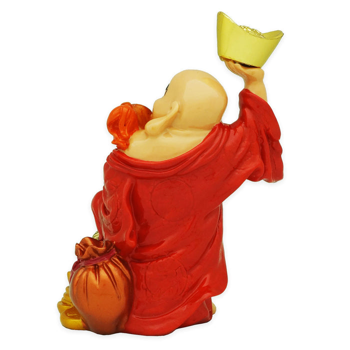 Victory Red Robe Laughing Buddha w/ Money Frog