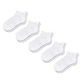 Viasox White Ankle Compression Socks 5-Pack Bundle front view