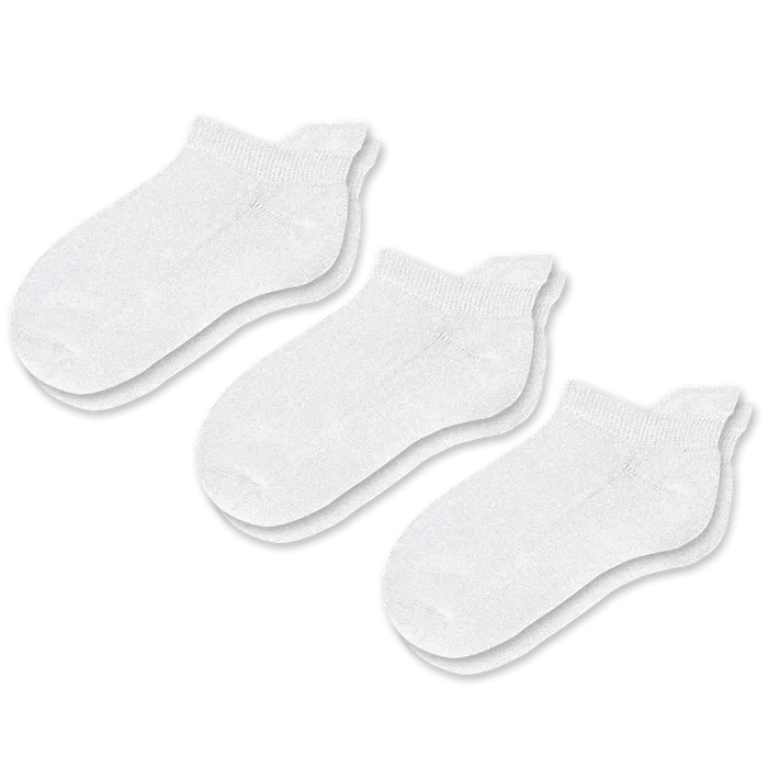 Viasox White Ankle Socks Bundle 3-Pack front view